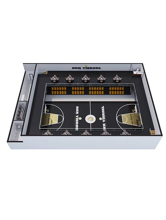 school 3d floor plan rendering